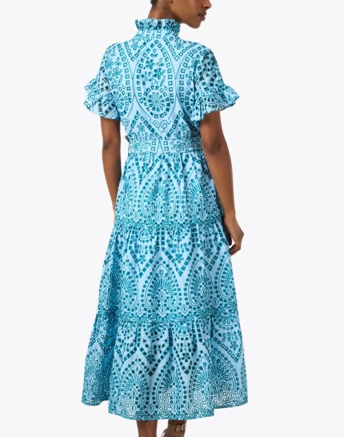 Blue Cotton Eyelet Dress